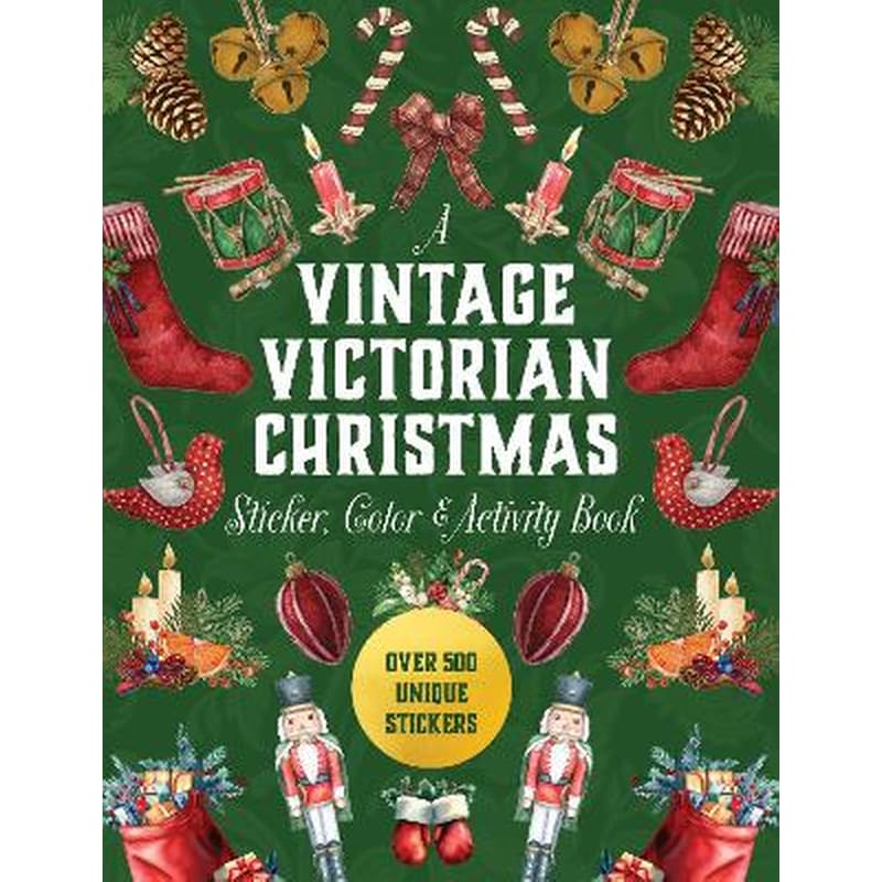 A Vintage Victorian Christmas Sticker, Color Activity Book