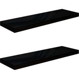 Ράφια Τοίχου VidaXL από MDF 80x23.5x3.8 cm 2 Τμχ - Μαύρο