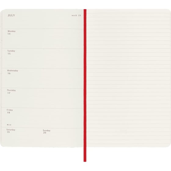 Ημερολόγιο Εβδομαδιαίο Moleskine 2025 12M Large Red Hard image 4