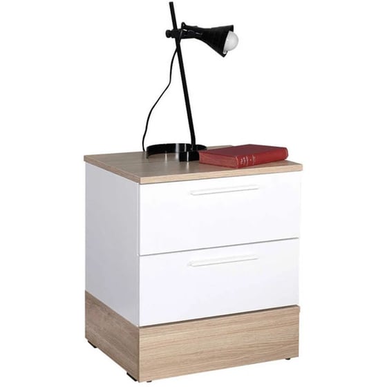 Κομοδίνο Spitishop με 2 Συρτάρια από Mdf A-d Kmd-820-mb-1 45x40x52 cm - Λευκό image 1