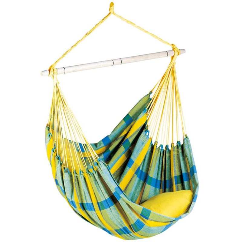 AMAZONAS Αιώρα Κάθισμα Κρεμαστή Amazonas Brasil Lemon από Ύφασμα/Ξύλο 160x130cm - Κίτρινη