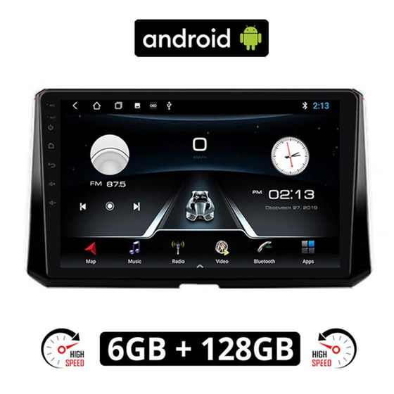 Ηχοσύστημα με Οθόνη Αφής 10'' Android GPS Wi-Fi Bluetooth 6GB/128GB για Toyota Corolla (μετά το 2019) image 0