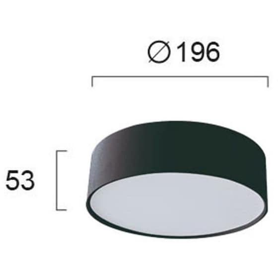 Φωτιστικό Πλαφονιέρα Viokef Ledjaxon 4183301 D196 από Μέταλλο - Μαύρο image 1