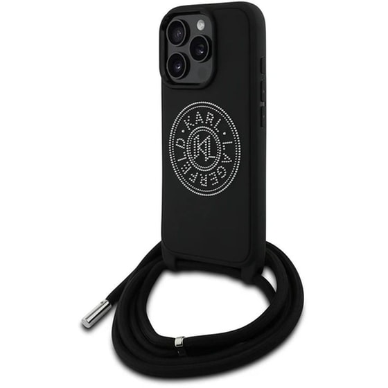 Θήκη Apple iphone 16 Pro Max - Karl Lagerfeld 3D Round Logo Crossbody - Μαύρο image 5