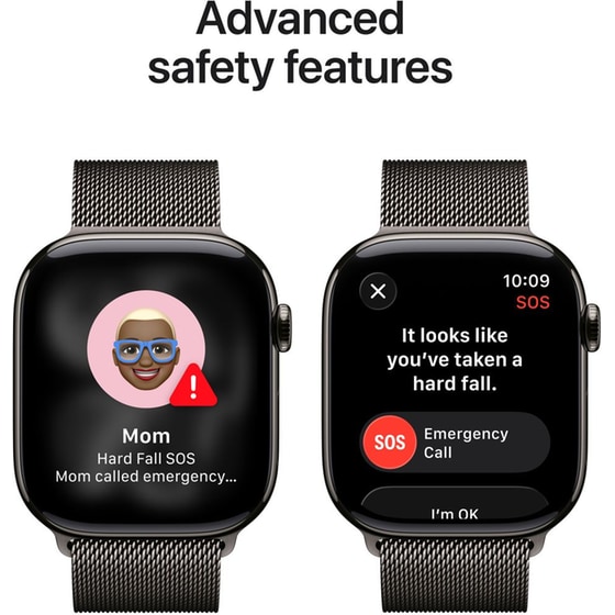 Apple Watch Series 11 GPS + Cellular 42mm Slate Titanium Case with Slate Milanese Loop image 5