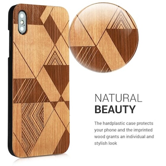 Θήκη Apple iPhone XS Max - Kwmobile Wood - Brown image 3