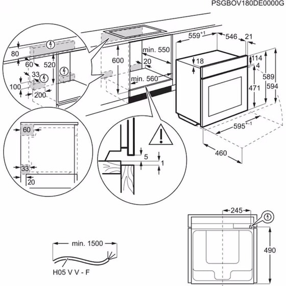 ELECTROLUX EOB8S39WX SteamBoost 70 Lt Μαύρο Εντοιχιζόμενος Φούρνος Άνω Πάγκου image 11