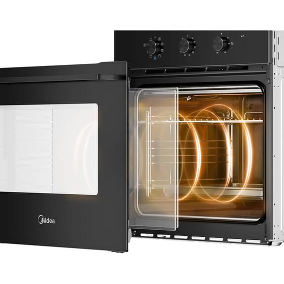 MIDEA MBO65M80M1-BK 70 Lt Μαύρο Εντοιχιζόμενος Φούρνος Άνω Πάγκου image 11