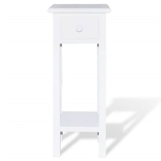 Τραπεζάκι Σαλονιού VidaXL από Ξύλο Πεύκου 27x27x65.5cm - Λευκό image 3