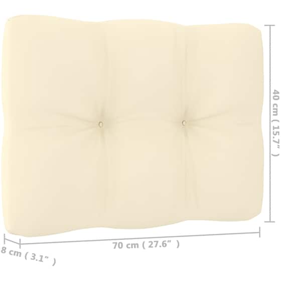 Καναπέδες Κήπου VidaXL 2τμχ με Μαξιλάρια από Μασίφ Ξύλο Πεύκου 70x70x67cm - Καφέ/Κρεμ image 10