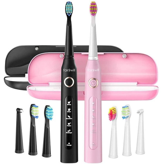 Ηλεκτρική Οδοντόβουρτσα FAIRYWILL FW-507 - Μαύρο/Ροζ image 0