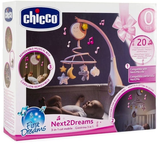 Μουσικό Περιστρεφόμενο Παιχνίδι Κούνιας Chicco Next2Dreams Pink image 2