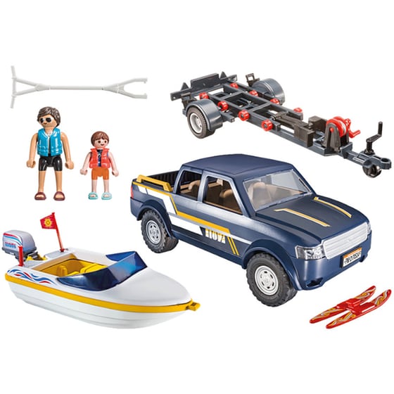 PLAYMOBIL® Family Fun Φορτηγάκι με τρέιλερ και ταχύπλοο (70534) image 2