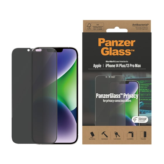 Προστατευτικό οθόνης Apple iPhone 14 Plus/iPhone 13 Pro Max - PanzerGlass Privacy Glass image 4