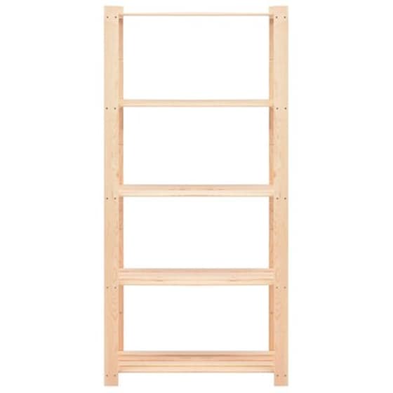 Vidaxl Ραφιέρες 5 Επιπέδων 10 Τεμ 250 Κ 80x38x170 Εκ Μασίφ Ξύλο Πεύκου image 4
