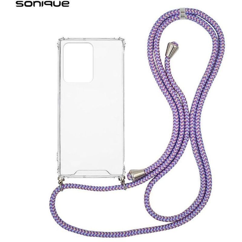 Θήκη Xiaomi Redmi Note 12 5G - Sonique Armor Clear Με Κορδόνι - Μπορντό