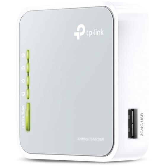 TP-Link TL-MR3020 Mobile Router Wi-Fi 4 Single Band (2.4GHz) με υποδοχή USB 2.0, Ethernet image 0