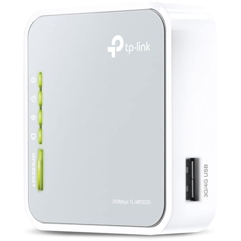 TP-LINK TP-Link TL-MR3020 Mobile Router Wi-Fi 4 Single Band (2.4GHz) με υποδοχή USB 2.0, Ethernet