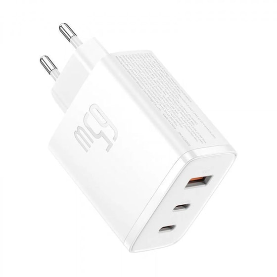 Φορτιστής Πρίζας Baseus OS-Cube Pro 2x USB-C/ 1x USB 65W - Λευκό P10152301213-00 image 4