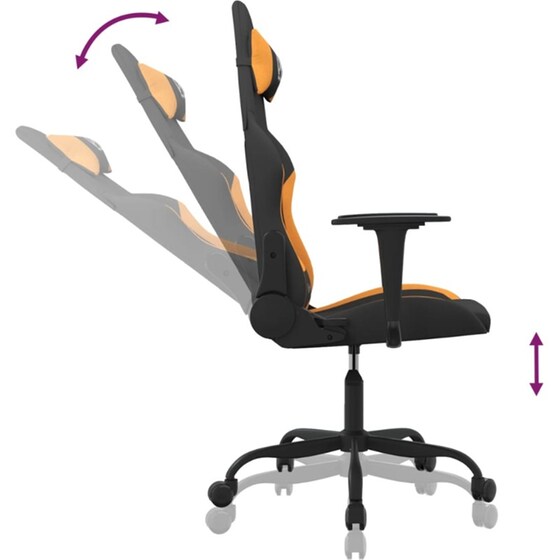 Καρέκλα Gaming VIDAXL 3143716 - Μαύρο / Πορτοκαλί image 4