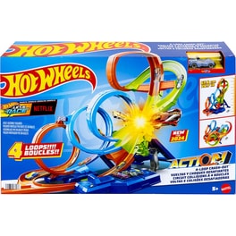 Hot Wheels Action Πίστα Συγκρούσεων 4-Loop Crash-Out (HXR70)