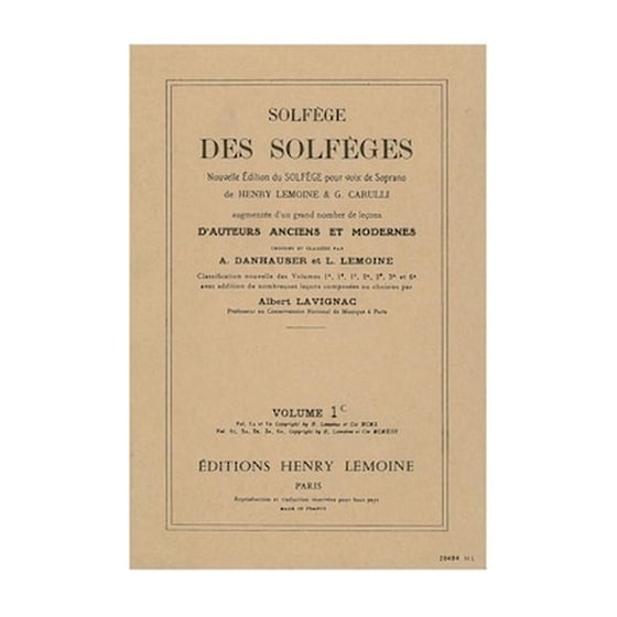 Solfege Des Solfeges, Vol.1c image 1