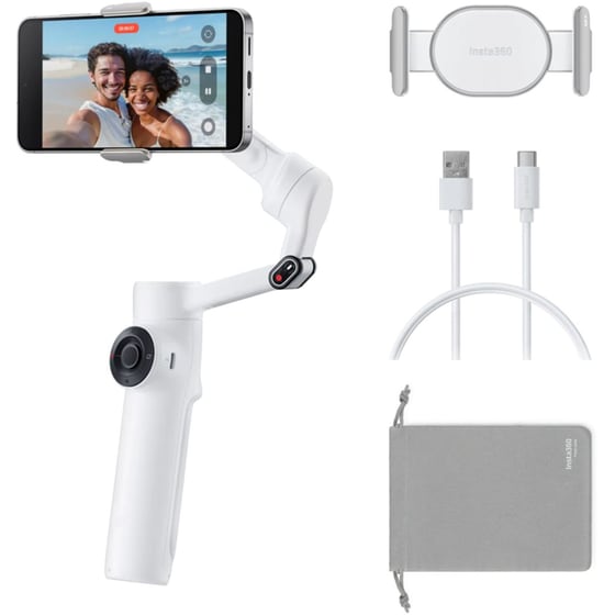 Σταθεροποιητής Κάμερας Gimbal Insta360 Flow 2 Standard Bundle - Summit White image 5