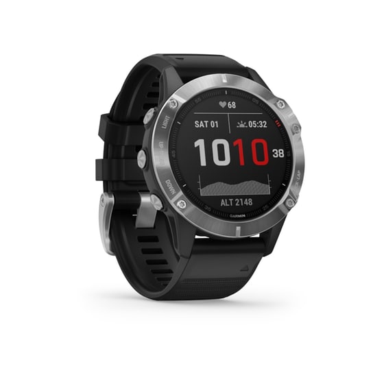 Smartwatch Garmin Fenix 6 47mm Ασημί-Μαύρο image 2