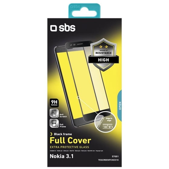 Προστατευτικό οθόνης Νokia 3.1  - SBS Full Cover Glass Screen Protector image 1