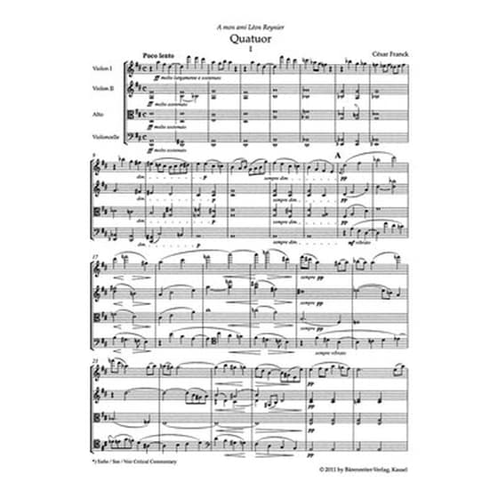 Franck - Quatuor [pocket Score] image 2