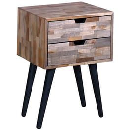 Κομοδίνο Vidaxl Από Μασίφ Ανακυκλωμένο Ξύλο Teak 42x31x60 cm - Καφέ
