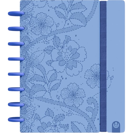 Σημειωματάριο Carchivo Α5 με Αποσπώμενα Φύλλα Ριγέ Λουλούδια Μπλε image 0