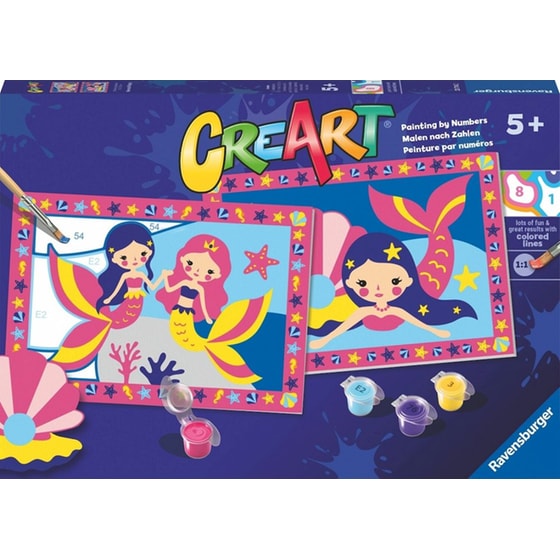 Σετ Ζωγραφικής Ravensburger CreArt Junior Ζωγραφική Enchanting Mermaids - Γοργόνες image 0
