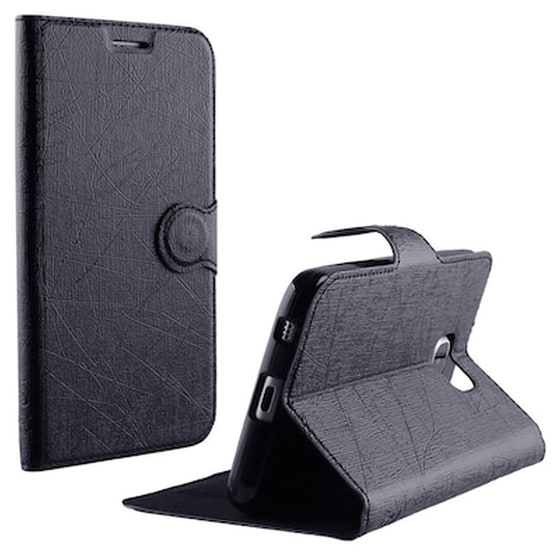 Θήκη Huawei Y5 - Volte-Tel Line Leather TPU Book Stand - Black image 0