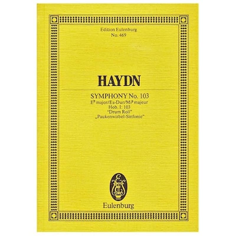 EDITIONS EULENBURG Βιβλίο Για Σύνολα Editions Eulenburg Haydn - Symphony Nr.103 drum Roll [pocket Score]