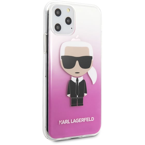 Θήκη Apple iPhone 11 Pro - Karl Lagerfeld Ikonik Gradient Transparent Case - Clear/Gradient Pink image 1