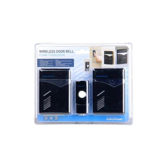 Grundig 48576 Ασύρματο Κουδούνι Πόρτας 11x7.5x3 Cm Με 2 Δέκτες, 36 Μελωδίες image 1
