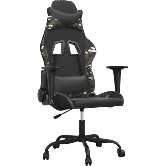 Καρέκλα Gaming VIDAXL 345410 με Ρυθμιζόμενα Μπράτσα από Τεχνητό Δέρμα image 0