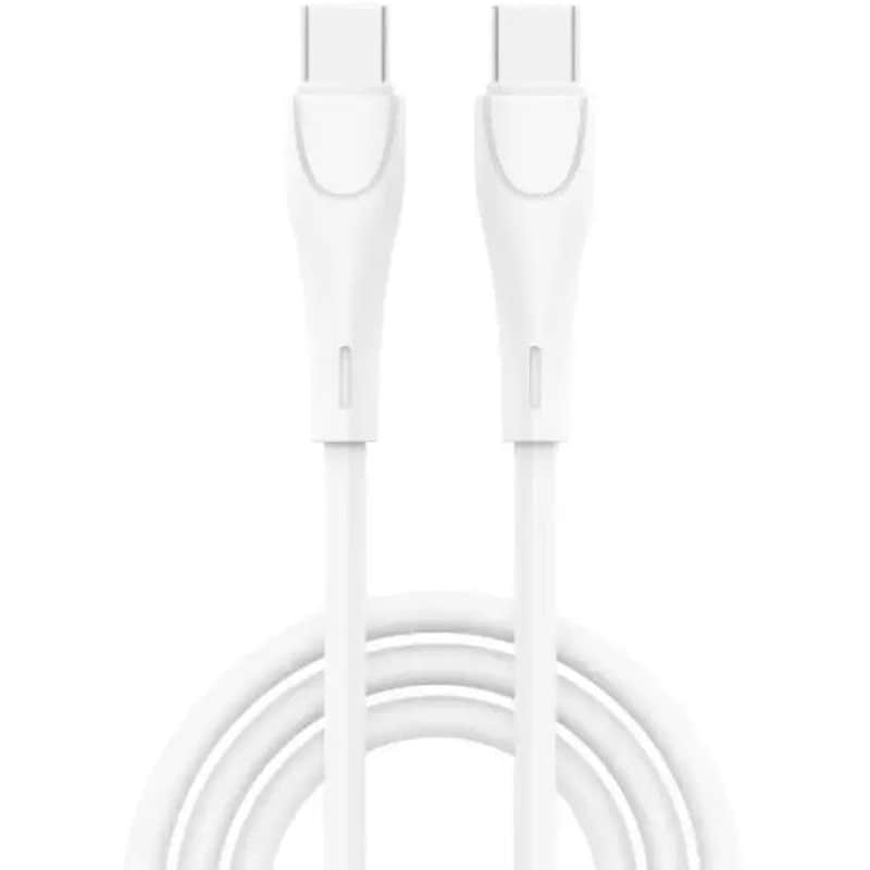 Καλώδιο δεδομένων Inos INOSNS-71810 USB-C USB-C 60 W - Λευκό