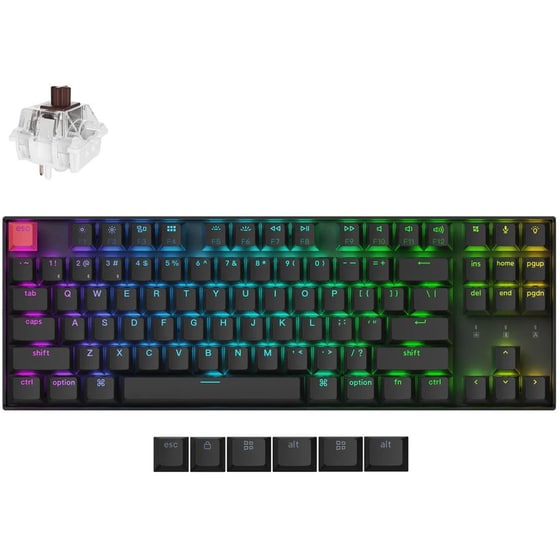 Keychron K8 V2 Ασύρματο Gaming Μηχανικό Πληκτρολόγιο Tenkeyless με Keychron Super Brown διακόπτες και RGB φωτισμό (Αγγλικό US) K8X-H3 image 0