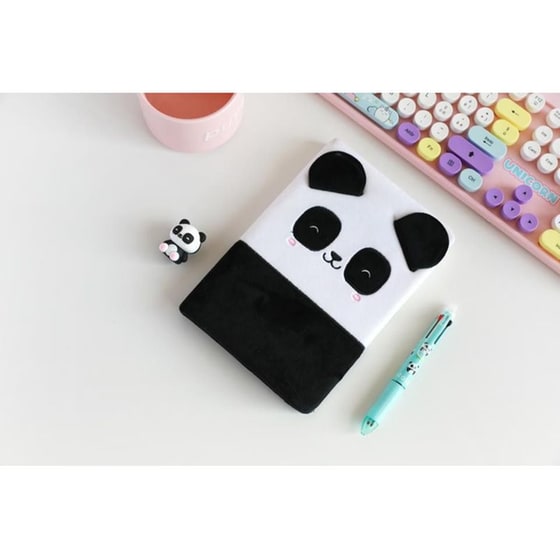 Σημειωματάριo i-Total Plush Α5 Panda image 4
