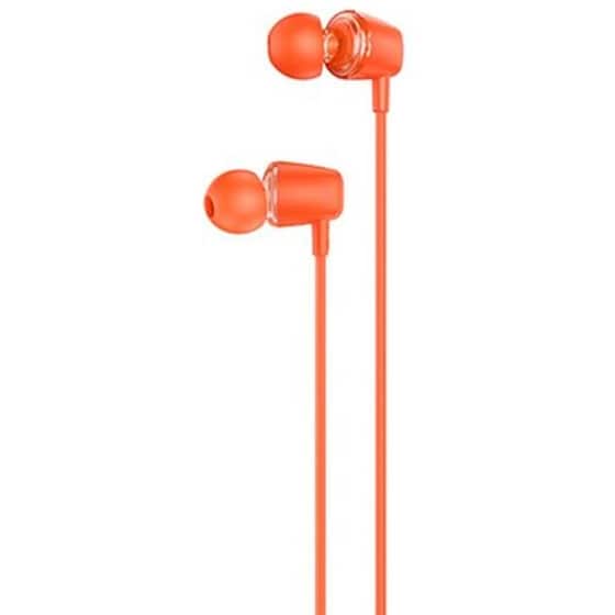 Hands Free Hoco M107 Discoverer Universal Earphones 3.5mm Πορτοκαλί 1.2m image 1
