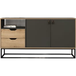 Μπουφές 24Mall Barbara από Μοριοσανίδα/Μέταλλο 150x35x80 cm - Καφέ/Μαύρος
