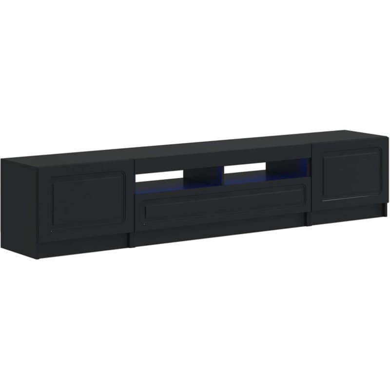 Έπιπλο Τηλεόρασης VidaXL UTRECHT με LED 3 τμχ 198 x 35 x 40 cm - Μαύρο