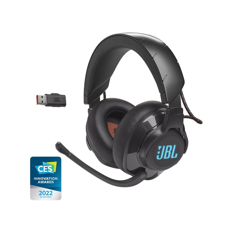 JBL Quantum 610 Wireless Gaming Ασύρματα/Ενσύρματα Ακουστικά 3.5mm/USB με RGB Φωτισμό Μαύρα