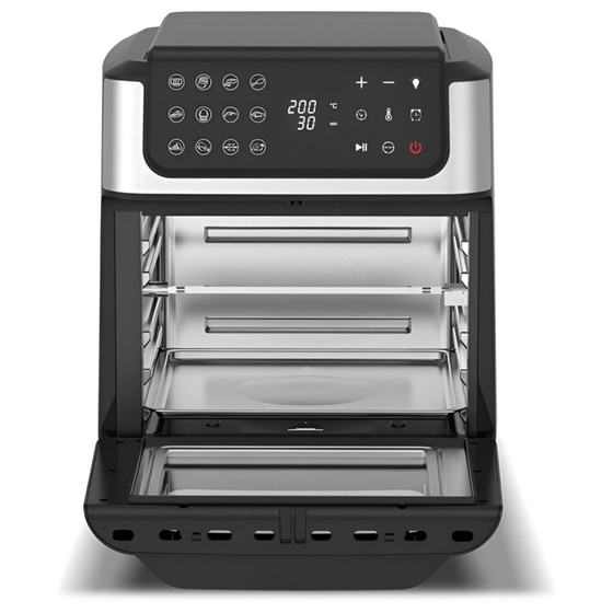 TURBOTRONIC TT-AFO12W με Πόρτα 1800 W 12 L Ασημί Φριτέζα - Φουρνάκι Αέρος image 2