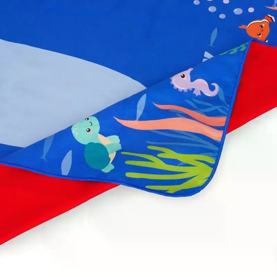 Παιδική Πετσέτα Θαλάσσης Legami Poncho Shark 92 x 60 cm image 3