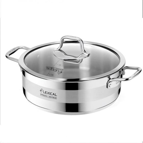LEXICAL SLC-80602-30S Κατασαρόλα Ρηχή 30 cm Ασημί image 2