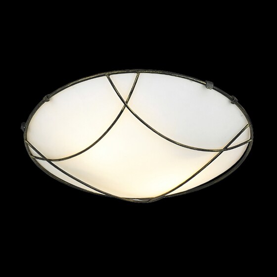 Φωτιστικό Πλαφονιέρα Aca 30.5x30.5x9 cm - Μαύρο/Χρυσό image 2