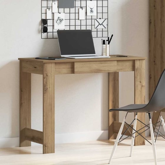 Γραφείο VidaXL από Επεξεργασμένο Ξύλο 100x45x75 cm - Artisan Δρυς image 1